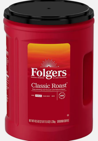 FOLGERS 'Classic Roast' Medium Coffee, gemahlener Kaffee 1230 gr
